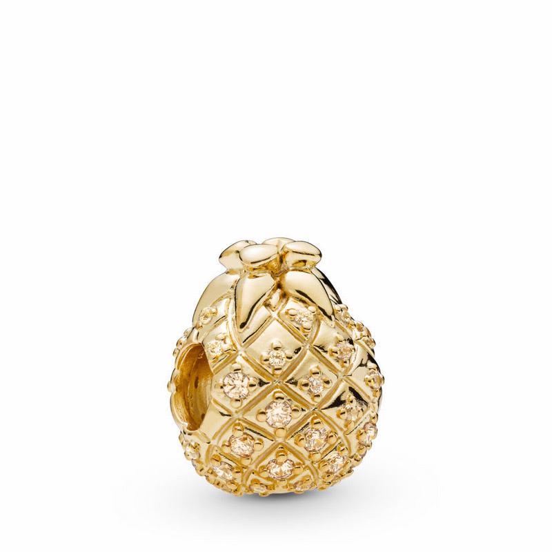 Pandora Shine™ Golden Pineapple Charm Clearance NZ, 18ct Gold Plated (831049-KFY)